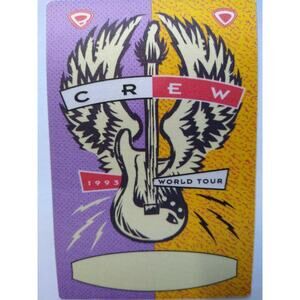 Bob Dylan Backstage Pass Original 1993 World Tour Folk Rock Guitar With Wings